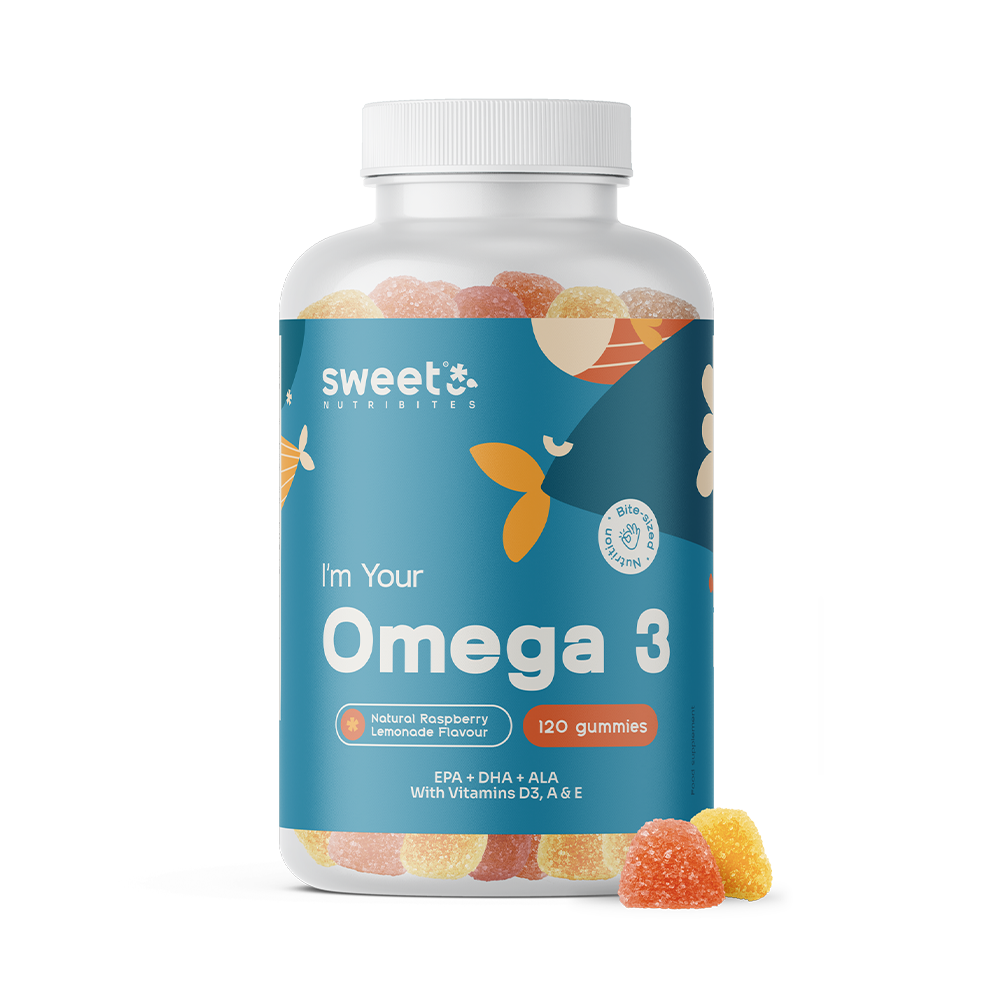 Omega 3 – s vitamínmi D3, E a A, 120 gumových cukríkov