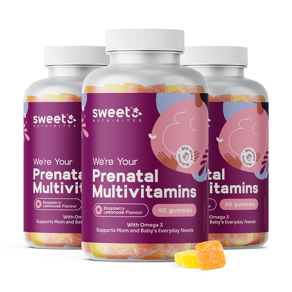 3x Prenatálne multivitamíny + omega-3, spolu 270 gumových cukríkov