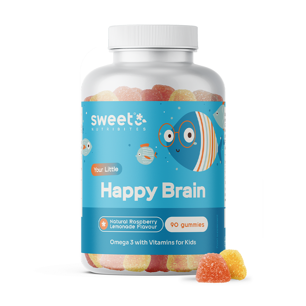 Happy Brain – gumové cukríky pre deti s omega-3 mastnými kyselinami, 90 gumových cukríkov